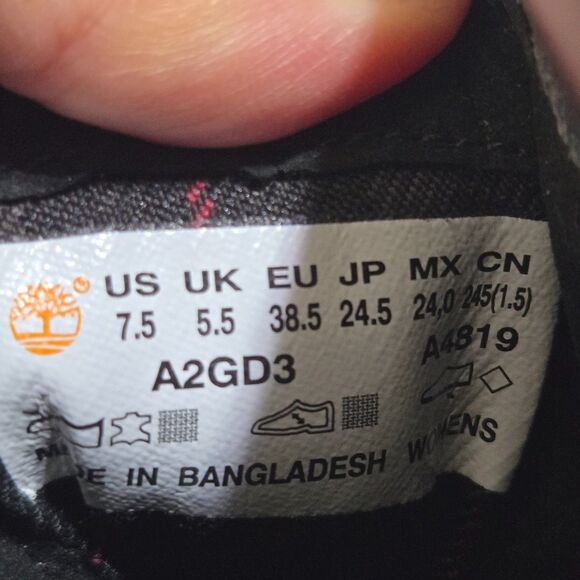 Timberland London Square Mid Hiker Ankle boots Womens Size 7.5/38.5 combat A2GD3 - Picture 6 of 9